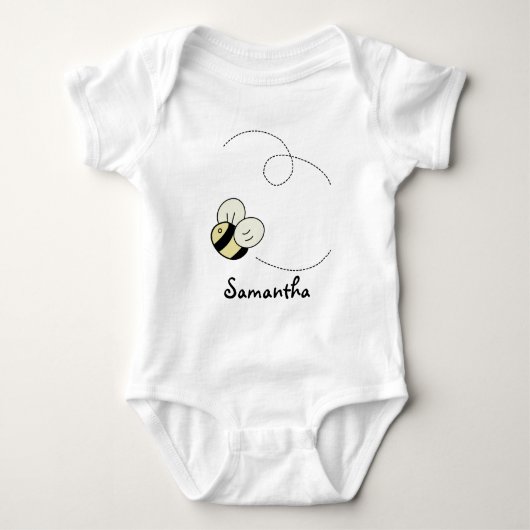 Cute bee Happy Bumble Bee Baby Creeper Romper (Voorkant)