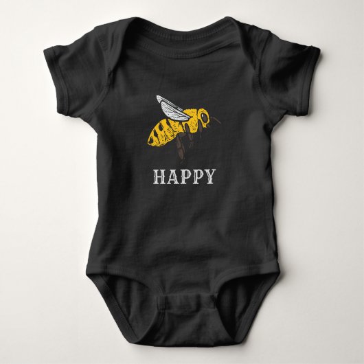 Cute bee Happy Custom Novelty Romper (Voorkant)