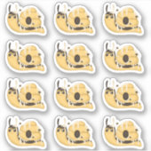 Cute Bee Hive and Honey Snail Stickers (Voorkant)