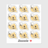 Cute Bee Hive and Honey Snail Stickers (Vel)