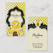 Cute bee Hive Visitekaartje Polka Dot (Voorkant / Achterkant)