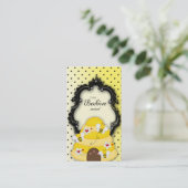 Cute bee Hive Visitekaartje Polka Dot (Staand voorkant)