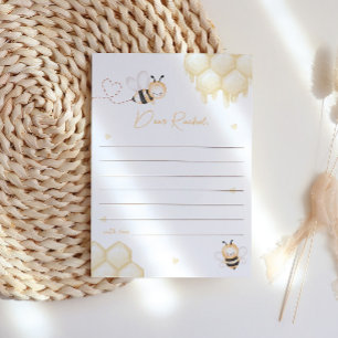 Cute Bee Honing Eerste Verjaardag Tijd Capsule Kaa Kaart