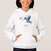 Cute bee hummingbird cartoon illustration (Voorkant)