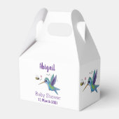 Cute bee hummingbird cartoon illustration bedankdoosjes (Achterkant)