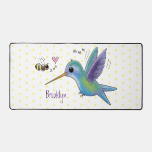 Cute bee hummingbird cartoon illustration bureaumat