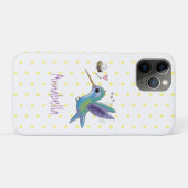 Cute bee hummingbird cartoon illustration Case-Mate iPhone case (Achterkant (horizontaal))