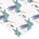 Cute bee hummingbird cartoon illustration korte tafelloper (Hoek)