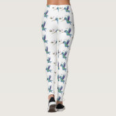 Cute bee hummingbird cartoon illustration leggings (Achterkant)