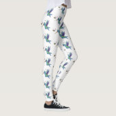 Cute bee hummingbird cartoon illustration leggings (Rechts)