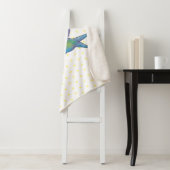 Cute bee hummingbird cartoon illustration sherpa deken (In situ)