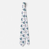 Cute bee hummingbird cartoon illustration stropdas (Voorkant)