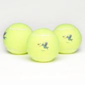 Cute bee hummingbird cartoon illustration tennisballen (Multi)