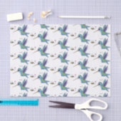 Cute bee hummingbird cartoon illustration tissuepapier (Craft)