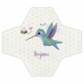 Cute bee hummingbird cartoon illustration voetbal (Enkel)