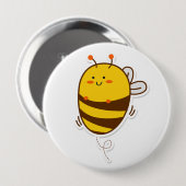Cute bee Kawaii Drawing Ronde Button 4,0 Cm (Voorkant /achterkant)