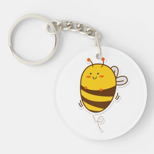 Cute bee Kawaii Drawing Sleutelhanger (Voorkant)