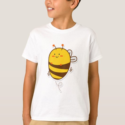 Cute bee Kawaii Drawing T-shirt (Voorkant)