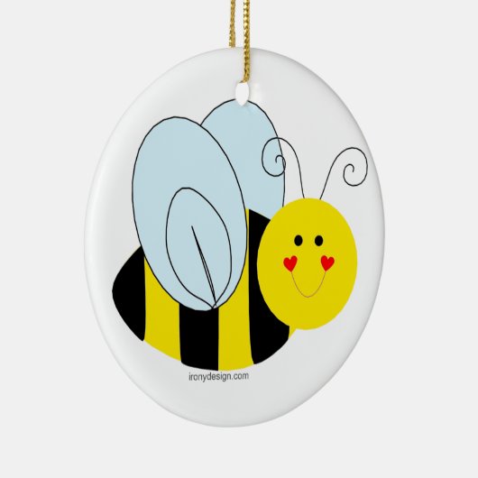 Cute Bee Keramisch Ornament (Rechts)