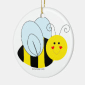 Cute Bee Keramisch Ornament (Links)