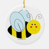 Cute Bee Keramisch Ornament (Achterkant)