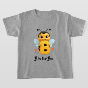 Cute Bee Kids T-Shirt B is voor Bee Alfabet Shir