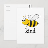 Cute Bee Kind Briefkaart (Voorkant / Achterkant)