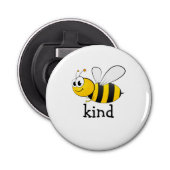 Cute Bee Kind Button Flesopener (Voorkant)