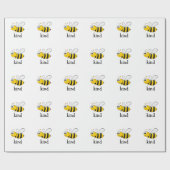 Cute Bee Kind Cadeaupapier (Vlak)