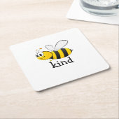 Cute Bee Kind Kartonnen Onderzetters (Schuin)