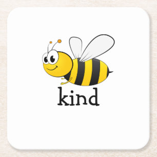 Cute Bee Kind Kartonnen Onderzetters