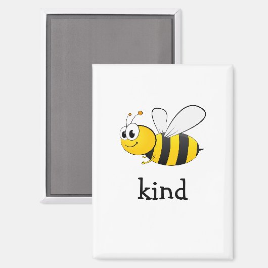 Cute Bee Kind Magneet (Voorkant / Achterkant)