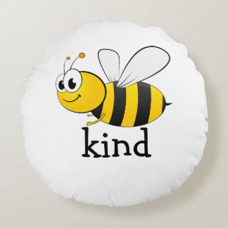 Cute Bee Kind Rond Kussen