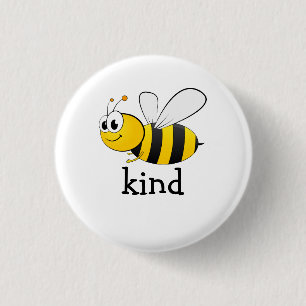 Cute Bee Kind Ronde Button 3,2 Cm