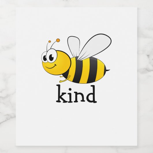 Cute Bee Kind Wijn Etiket (Enkel label)