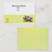 Cute Bee Laying in Flowes Calling Card Contactkaartje (Voorkant / Achterkant)