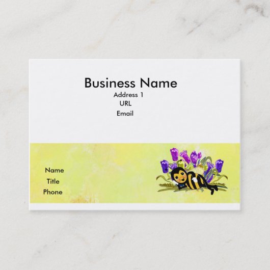 Cute Bee Laying in Flowes Calling Card Contactkaartje (Voorkant)