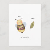 Cute bee Leaf gelooft in je eigen Kaart (Voorkant)