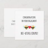 Cute Bee Liefde Pun Grappige Trouwkaart Kaart (Voorkant / Achterkant)