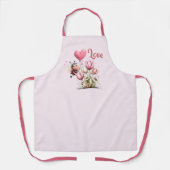 Cute Bee Love Heart Balloon Spring Flowers Schort (Voorkant)