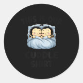 Cute Bee Lovers This Is Our Cuddle  Ronde Sticker (Voorkant)