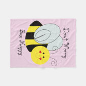 Cute bee maakt zich geen zorgen over haar fleece deken (Voorkant (Horizontaal))