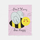 Cute bee maakt zich geen zorgen over haar fleece deken (Voorkant)