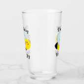 Cute bee maakt zich geen zorgen over haar glas (Rechts)