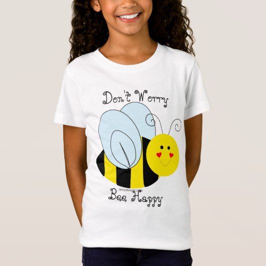 Cute bee maakt zich geen zorgen over haar t-shirt (Voorkant)