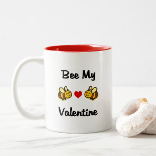 Cute bee Mijn Valentijn Bumble Bees Light-Color Tweekleurige Koffiemok