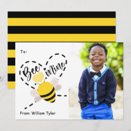 Cute Bee Mine Classroom Photo Valentijnsdag Feestdagenkaart