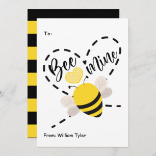 Cute Bee Mine Classroom Valentijnsdag Feestdagenkaart