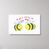 Cute Bee Mine Love Valentijnsdag Gift Idee Canvas Afdruk (Voorkant)