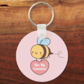 Cute bee My Valentijn Pun Sleutelhanger (Voorkant)